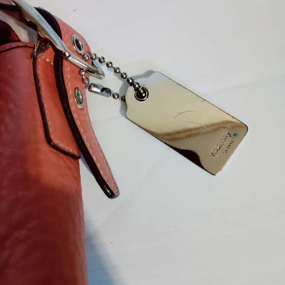 Coach Hamilton 13957 Vintage Leather Shoulder Bag-Salmon Pink-Turnlock C… - Picture 11 of 14